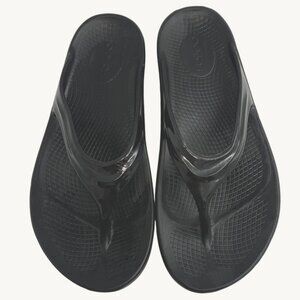 OOfos Womens OOlala Sandal Black Post-Workout Recovery Flip Flop Sandals